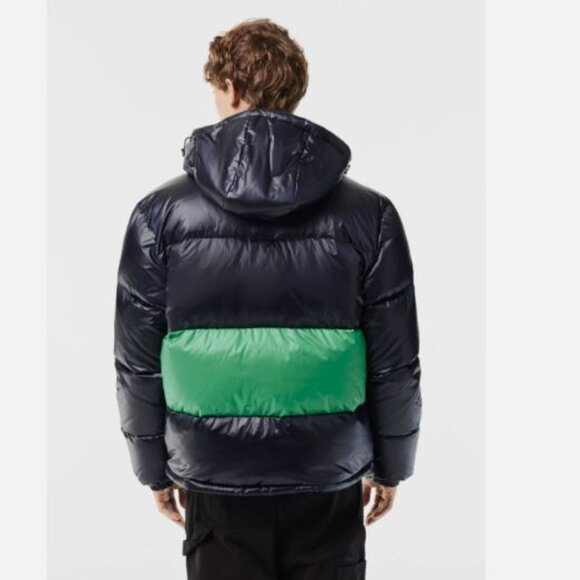 Lacoste Reversible Colorblock Accent Down Jacket Men's Size M/52 $450 Puffer - Picture 5 of 15